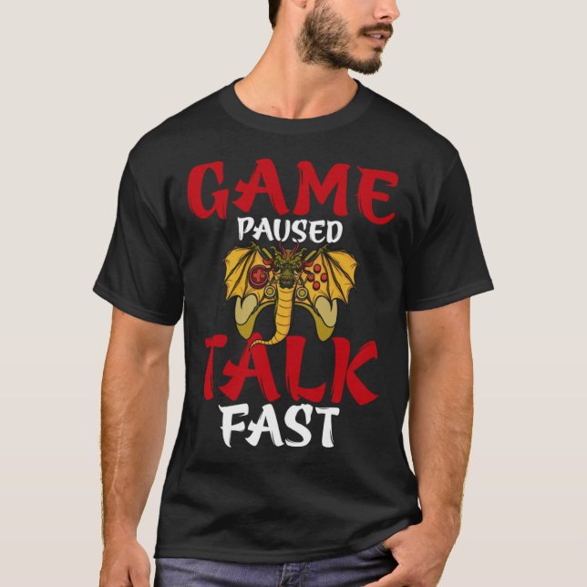 Camiseta Jogo em Pausa Converse em Jogo Rápido Jogo Jogo Jo (Frente)