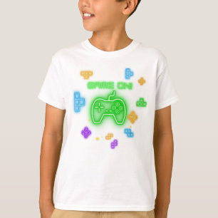 Camiseta Jogo em T-Shirt de jogador verde, azul e amarelo n