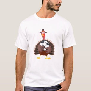 Camiseta Jogo Engraçado Bonito Ação de Graças à Turquia