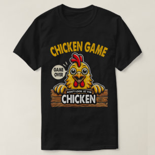 Camiseta Jogo Engraçado de Frango DA75 Não olhe para o Fran
