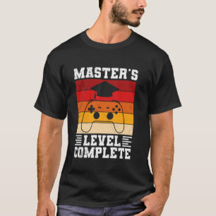 Camiseta Jogo Engraçado De Mestrado Em NÍVEL COMPLETO