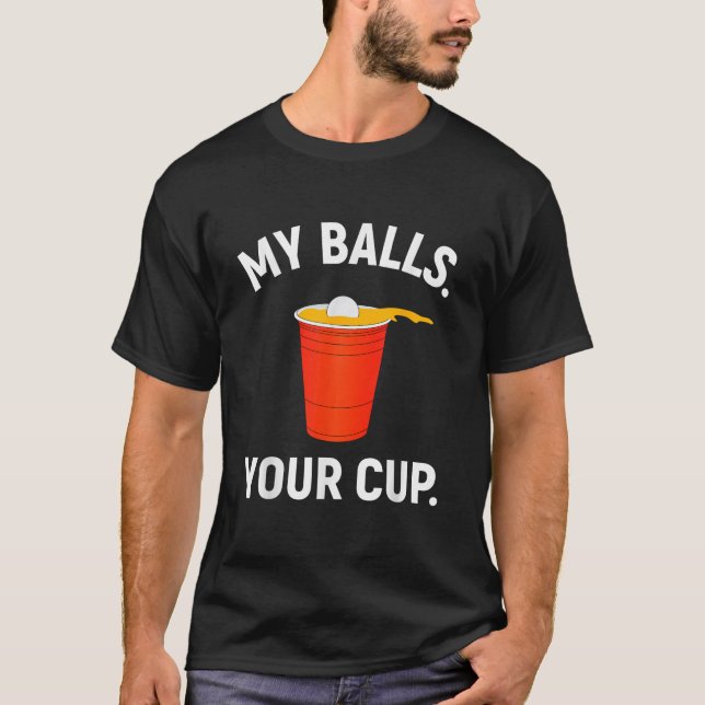 Camiseta Jogo Engraçado De Pong Para Enfiar Minha Bolsa Sua (Frente)