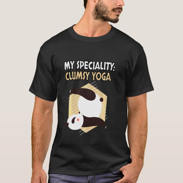 Camiseta Jogo Engraçado E Bonito, Paga De Meditação E Panda (Frente)