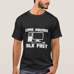 Camiseta Jogo Engraçado Gamer Gift Palavras Rápidas Rapazes
