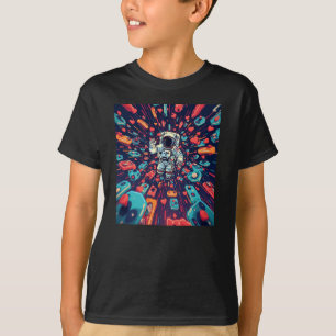 Camiseta Jogo Espacial de Astronauta Retro Gamer