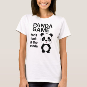 Camiseta Jogo Fofo de Panda Meninas Mulheres Crianças Coisa