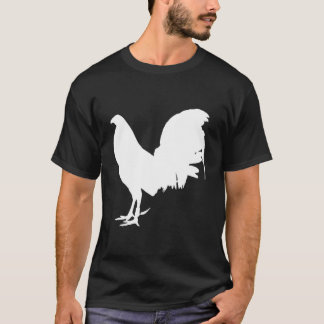 Camiseta Jogo Fowl Galegos Galinha Galinha Gamefowl Branco
