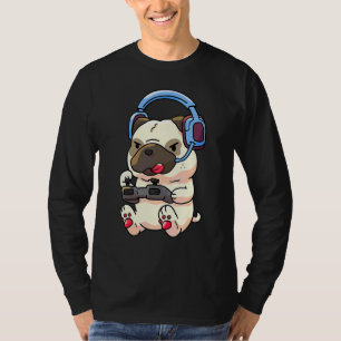 Camiseta Jogo Gamer Pug Gaming Pugs Vídeo