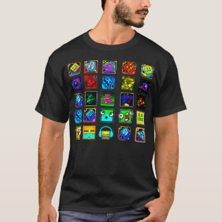 Camiseta Jogo Geométrico do cheio Oferece Parto Gráfico Eng