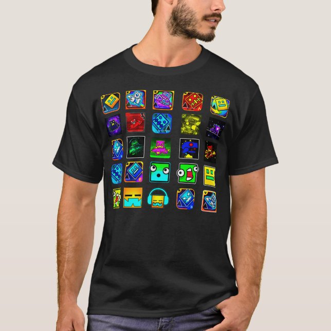 Camiseta Jogo Geométrico do cheio Oferece Parto Gráfico Eng (Frente)