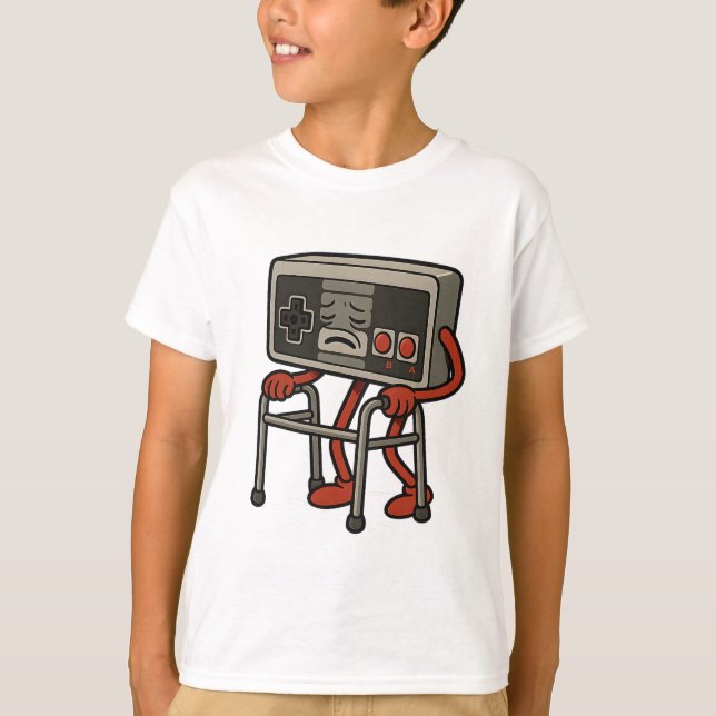 Camiseta Jogo Jogador Antigo Engraçado Jogos Retro 80s 90s  (Frente)