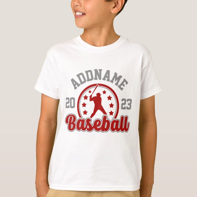 Camiseta Jogo Jogador da Equipe Baseball de NOME Personaliz (Frente)