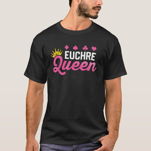 Camiseta Jogo Jogo Jogo Jogo Rainha Mulheres Euchre Present (Frente)