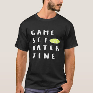 Camiseta Jogo Jogo Vincular Vinho Engraçado Jogador de Têni