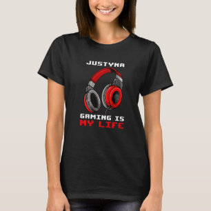 Camiseta Jogo Justyna É Minha Vida Personalizada