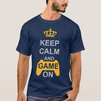 Camiseta Jogo Ligado Mantenha Calma retrô