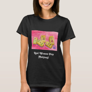 Camiseta Jogo Mahjong das mulheres reais