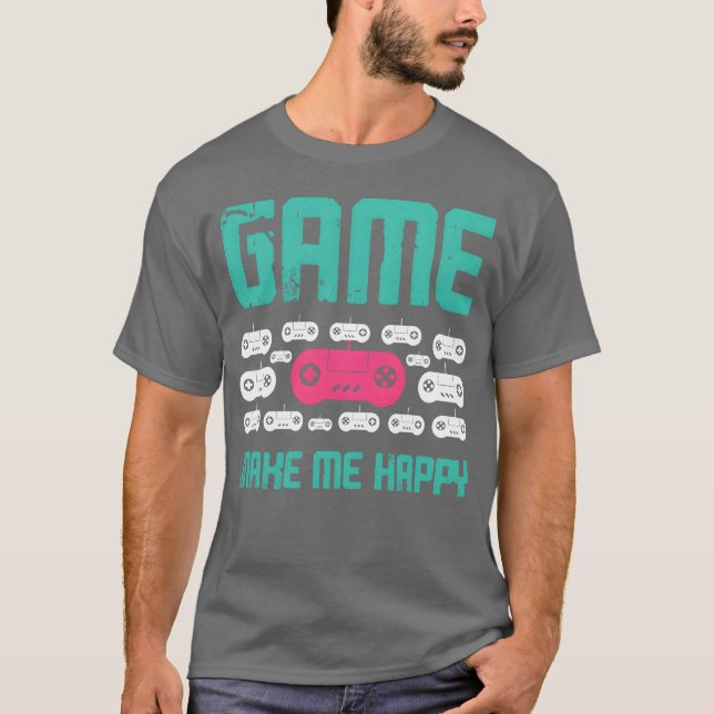Camiseta Jogo me faz feliz retrô (Frente)