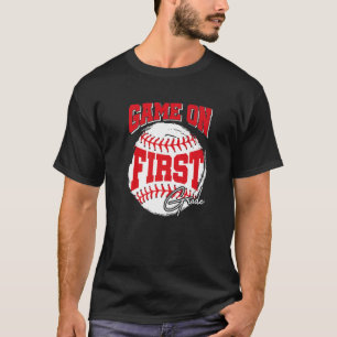 Camiseta Jogo Na Primeira Série Baseball De Volta À Escola