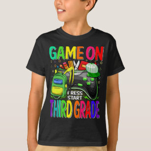 Camiseta Jogo no 3º ano jogador do 1º dia de volta à esc