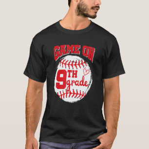 Camiseta Jogo No 9º Ano De Baseball De Volta À Escola