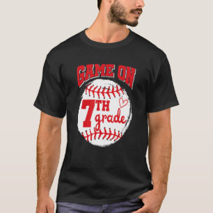 Camiseta Jogo No Basebol Da Série 7 De Volta À Escola