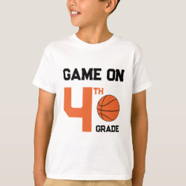 Camiseta Jogo No Basquete De Volta À Escola, Adicionar Grau