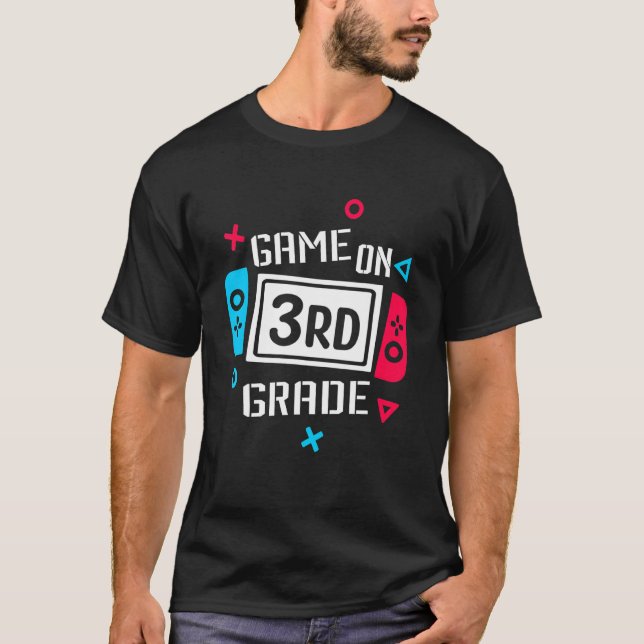 Camiseta Jogo No Gamepad Do 3º Ano De Volta Ao Chá Da Escol (Frente)
