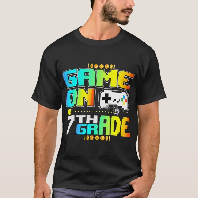 Camiseta Jogo No Jogo Da Grau 7 Gaming De Vídeo De Volta À  (Frente)