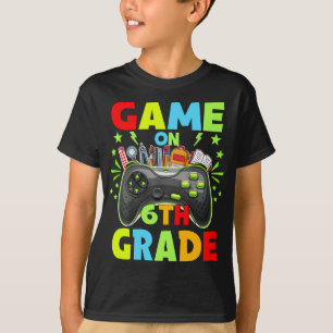 Camiseta Jogo No Nível De 6 Desbloqueado De Volta À Escola