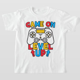 Camiseta Jogo No Nível Superior Engraçado Aniversário Garot