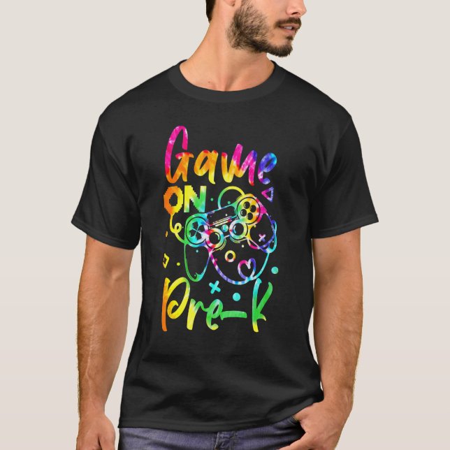 Camiseta Jogo No Pré K De Volta À Escola No Primeiro Dia Da (Frente)