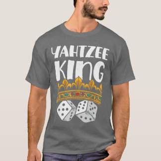 Camiseta Jogo Noturno de Dados Rei Yahtzee engraçado