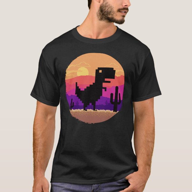 Camiseta Jogo offline do T-rex (Frente)