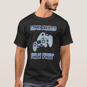 Camiseta Jogo para Crianças em Pausa Conversa Jogador de Ví