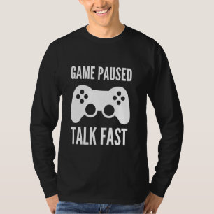 Camiseta Jogo Pausado Fale Rápido Vídeo Game Diverso Contro