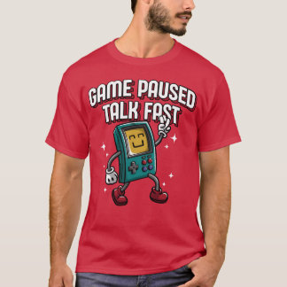 Camiseta Jogo Pausedalk Fast Funny Gamer Humor Gaming Vid v