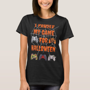 Camiseta Jogo Pausou Meu Jogo Para Os Jovens De Halloween
