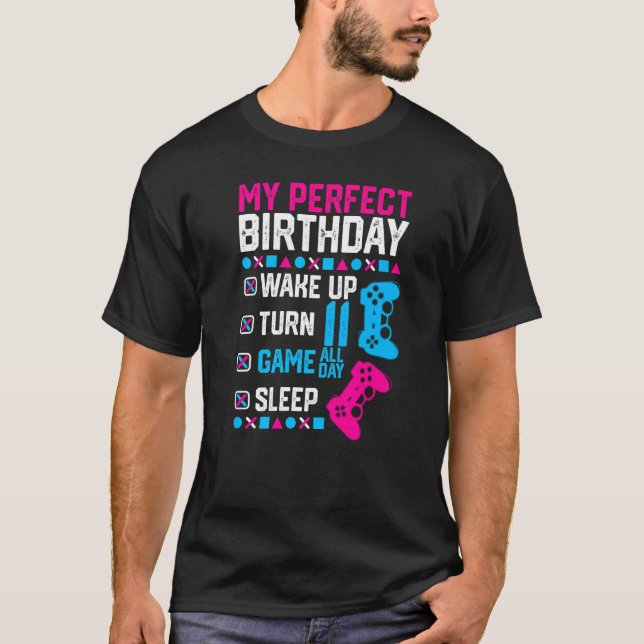 Camiseta Jogo Perfeito Do Bday Da Festa de aniversário Com  (Frente)