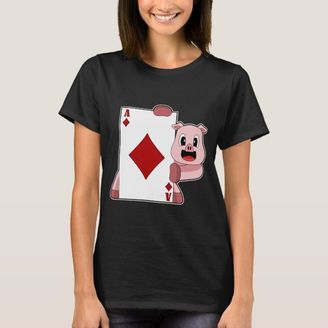 Camiseta Jogo Pig Poker Cartões (Frente)