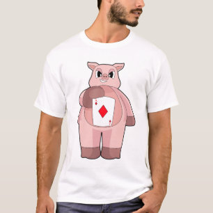 Camiseta Jogo Pig Poker Cartões