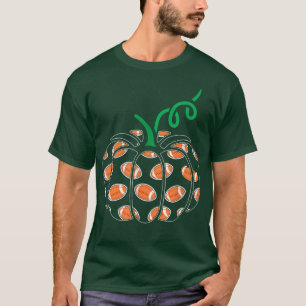 Camiseta Jogo Pumpkin Futebol preguiçoso Halloween Costume