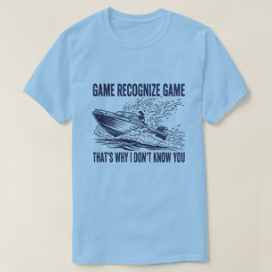 Camiseta Jogo Reconhece Jogo Embarcação Pesca Gráfico