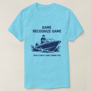 Camiseta Jogo Reconhece Jogo Embarcações Pesca Gráfico