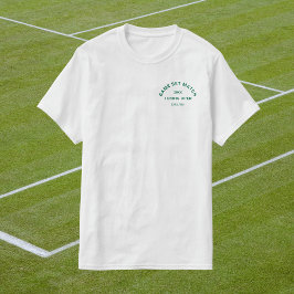 Camiseta Jogo Set Match Crista Verde Ténis Masculino Branco