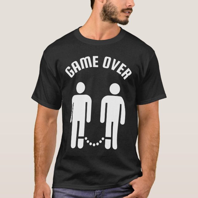 Camiseta Jogo Sobre Casamento gay Engraçado (Frente)