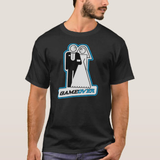 Camiseta Jogo sobre Casamento Noiva e Camada TShirt (azul)