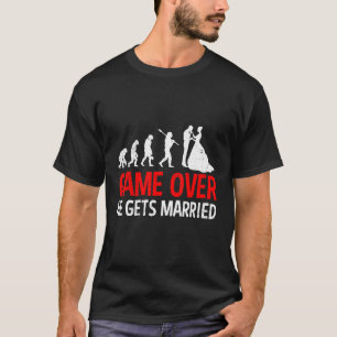 Camiseta Jogo sobre ele se casou na despedida de solteiro d