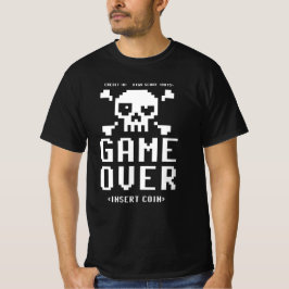 Camiseta Jogo sobre Inserção de Moedas para Jogador Retroat
