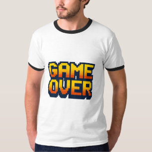 Camiseta Jogo Sobre Jogo De Arte De Pixel Retroativo